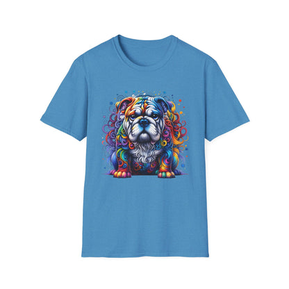 Colorful Bulldog Unisex Graphic Tee