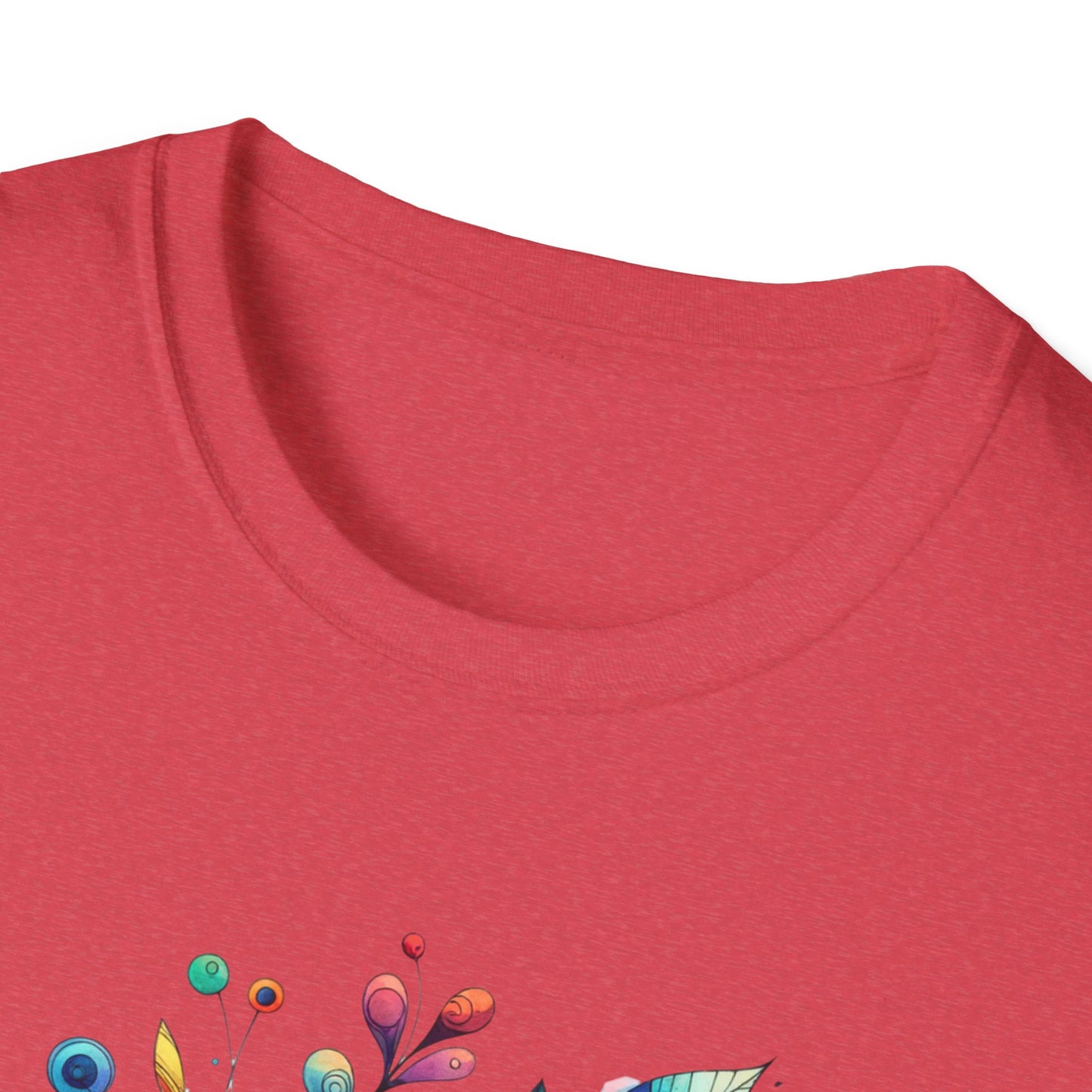 Rainbow Floral Explosion Unisex Graphic T-Shirt