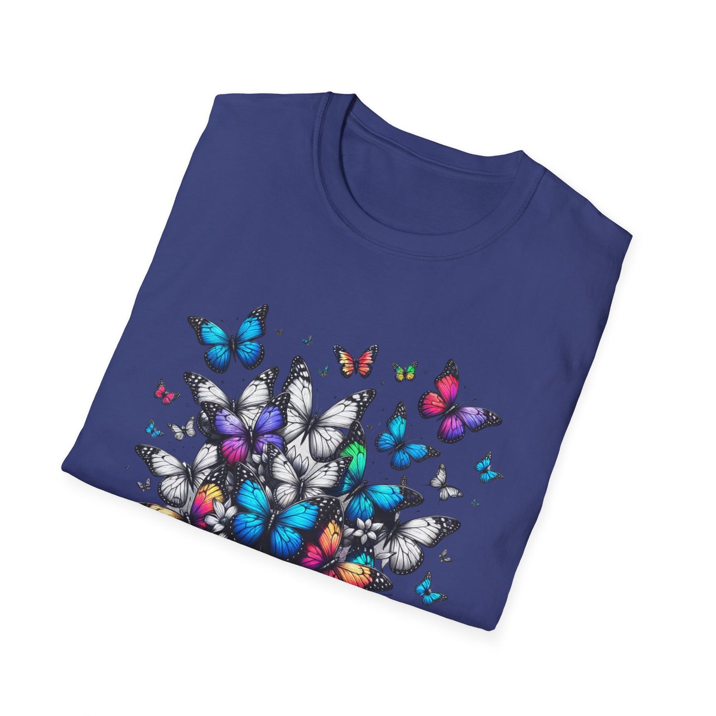 Colorful Butterfly Cluster Unisex Graphic T-Shirt