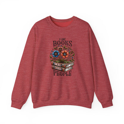 Books More Than People Crewneck Sweatshirt