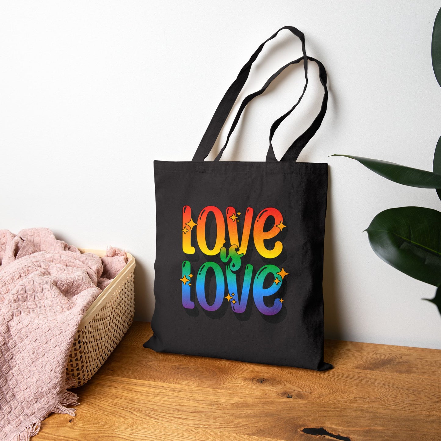 Love is Love Rainbow Canvas Tote Bag