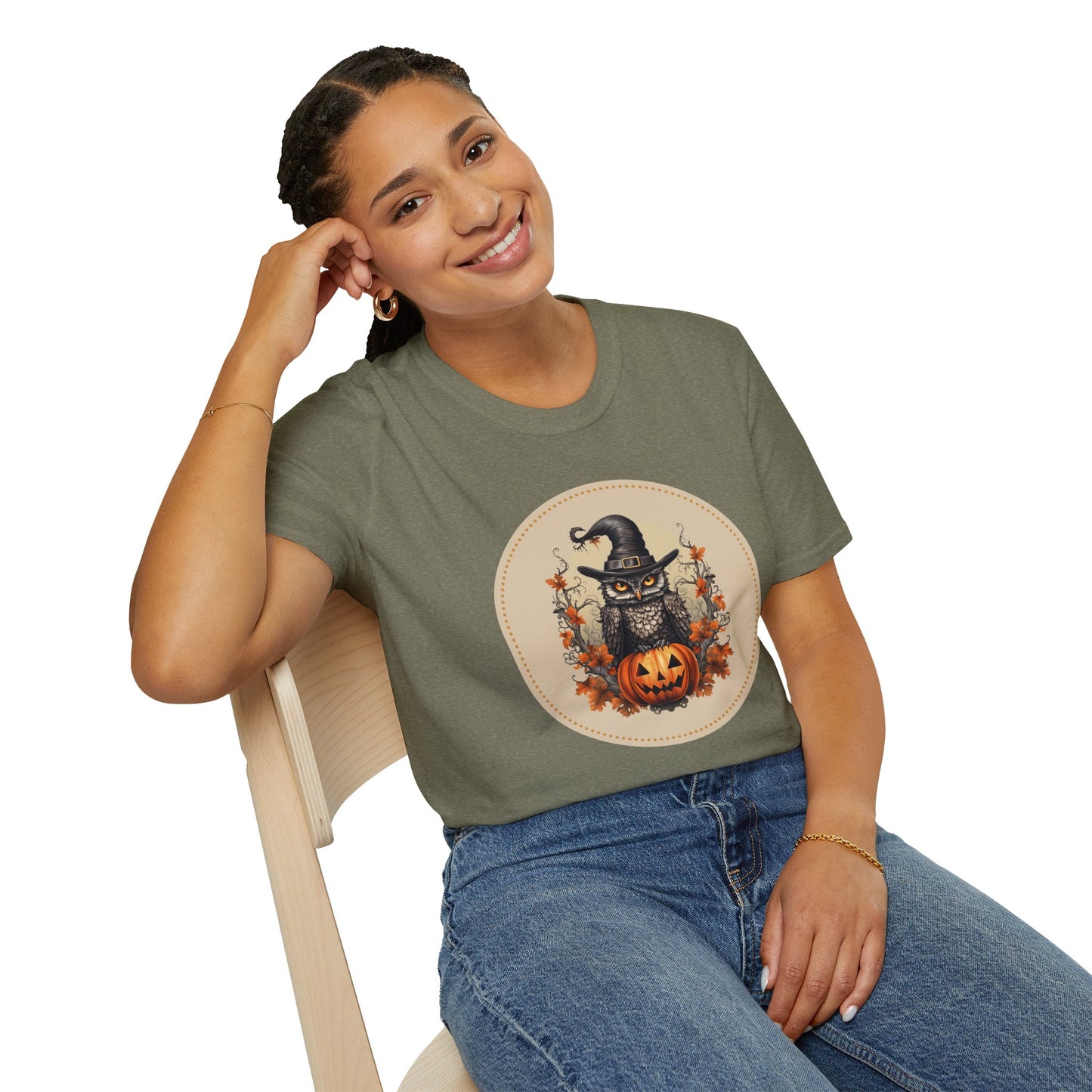 Halloween Owl Unisex Graphic T-Shirt