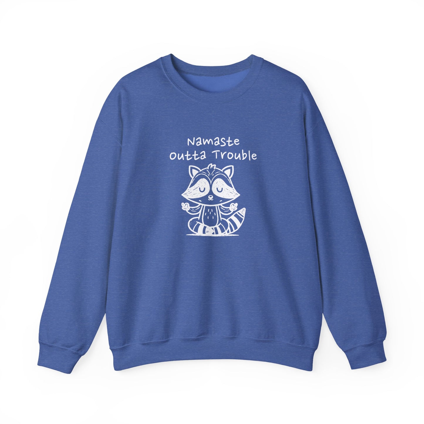 Namaste Outta Trouble Raccoon Unisex Crewneck Sweatshirt