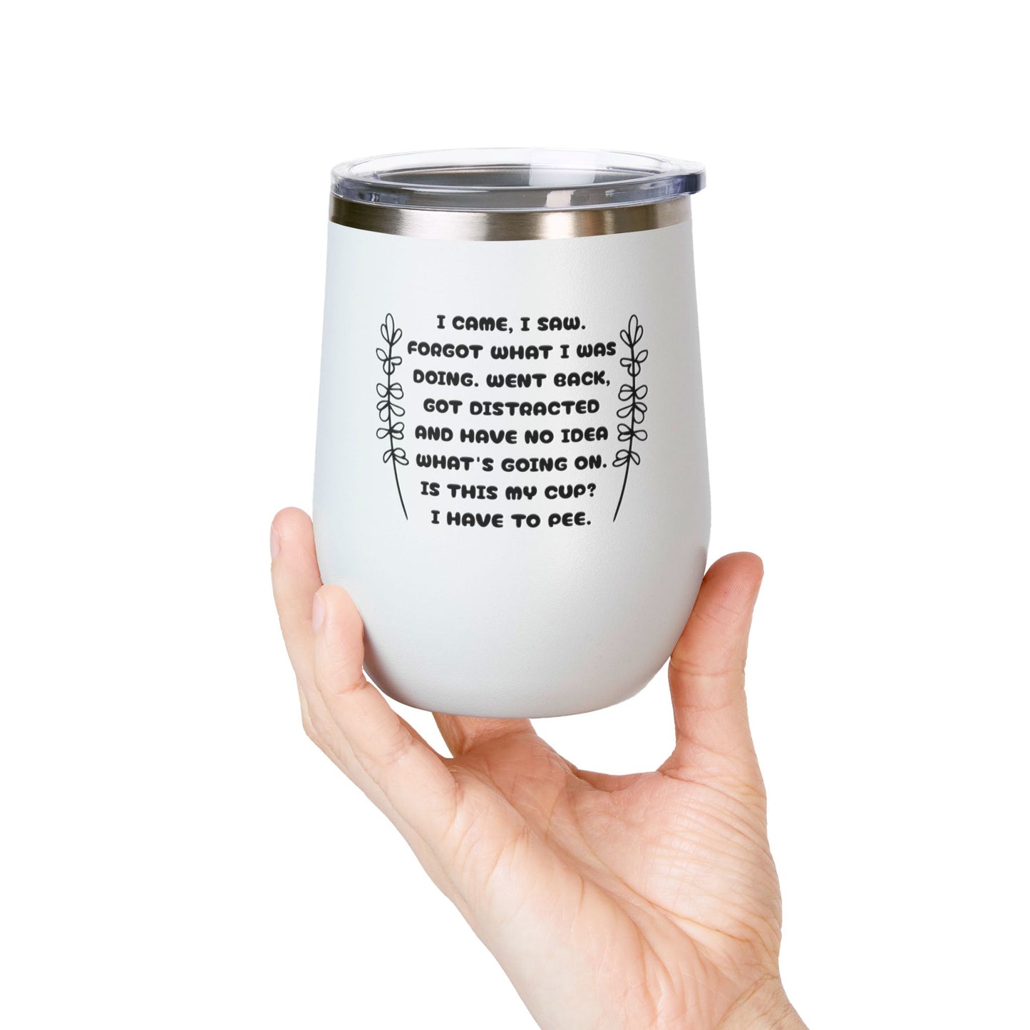 Scatterbrain 12oz Insulated Wine Tumbler