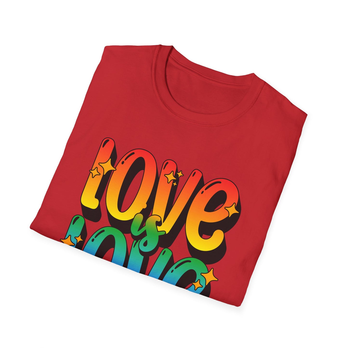 Love is Love Rainbow Unisex Graphic T-Shirt