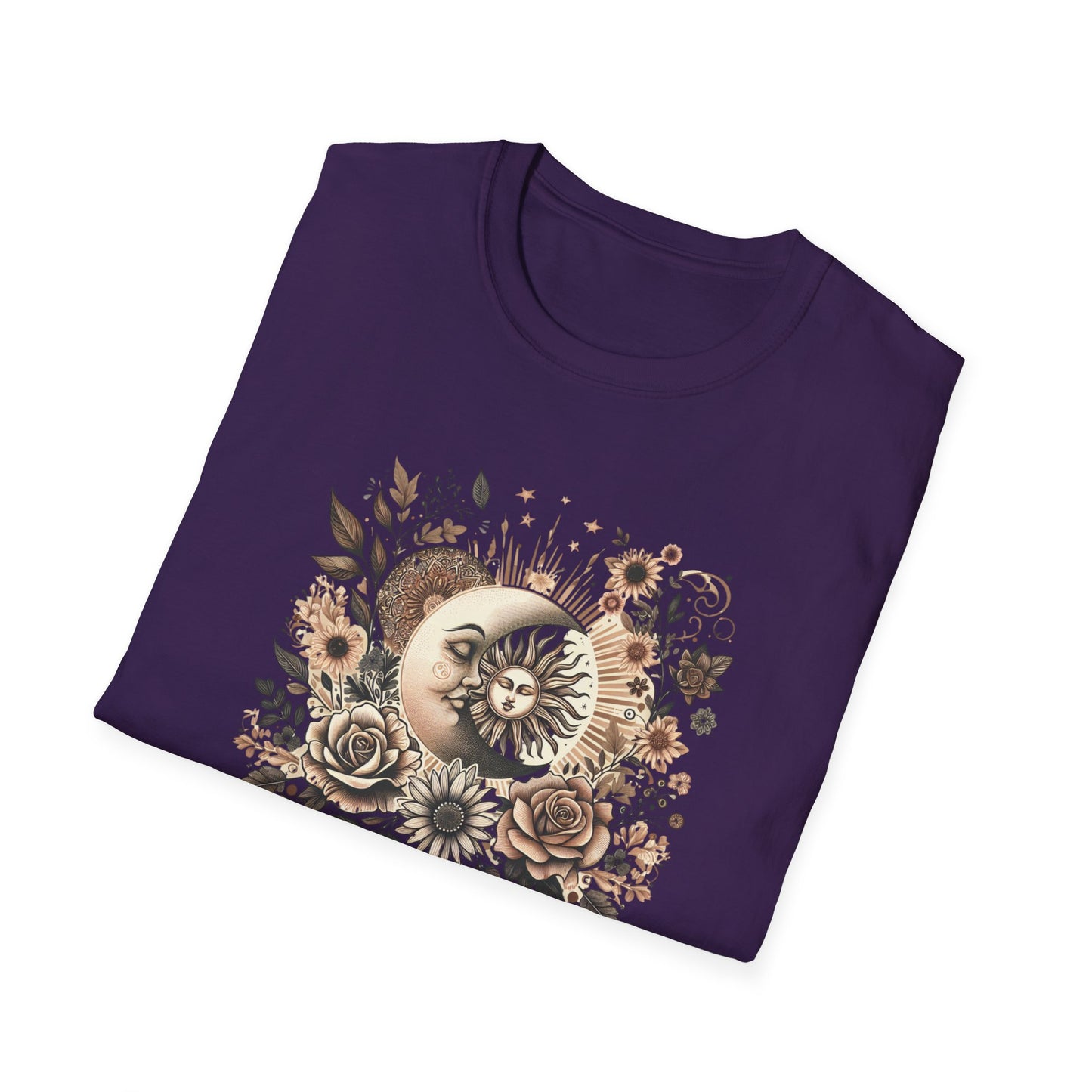 Boho Floral Moon Unisex Graphic T-Shirt