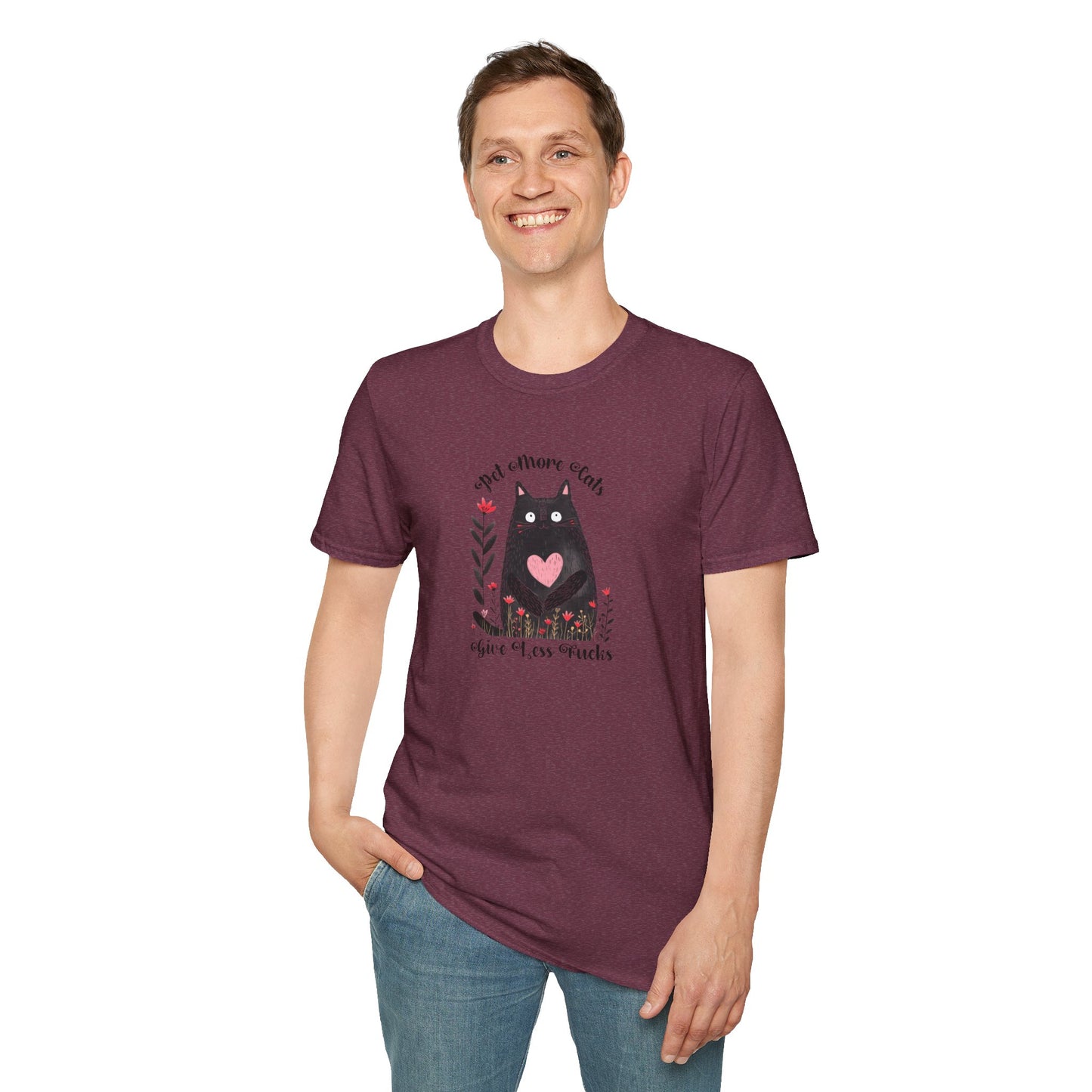Pet More Cats Give Less F*cks Unisex T-Shirt