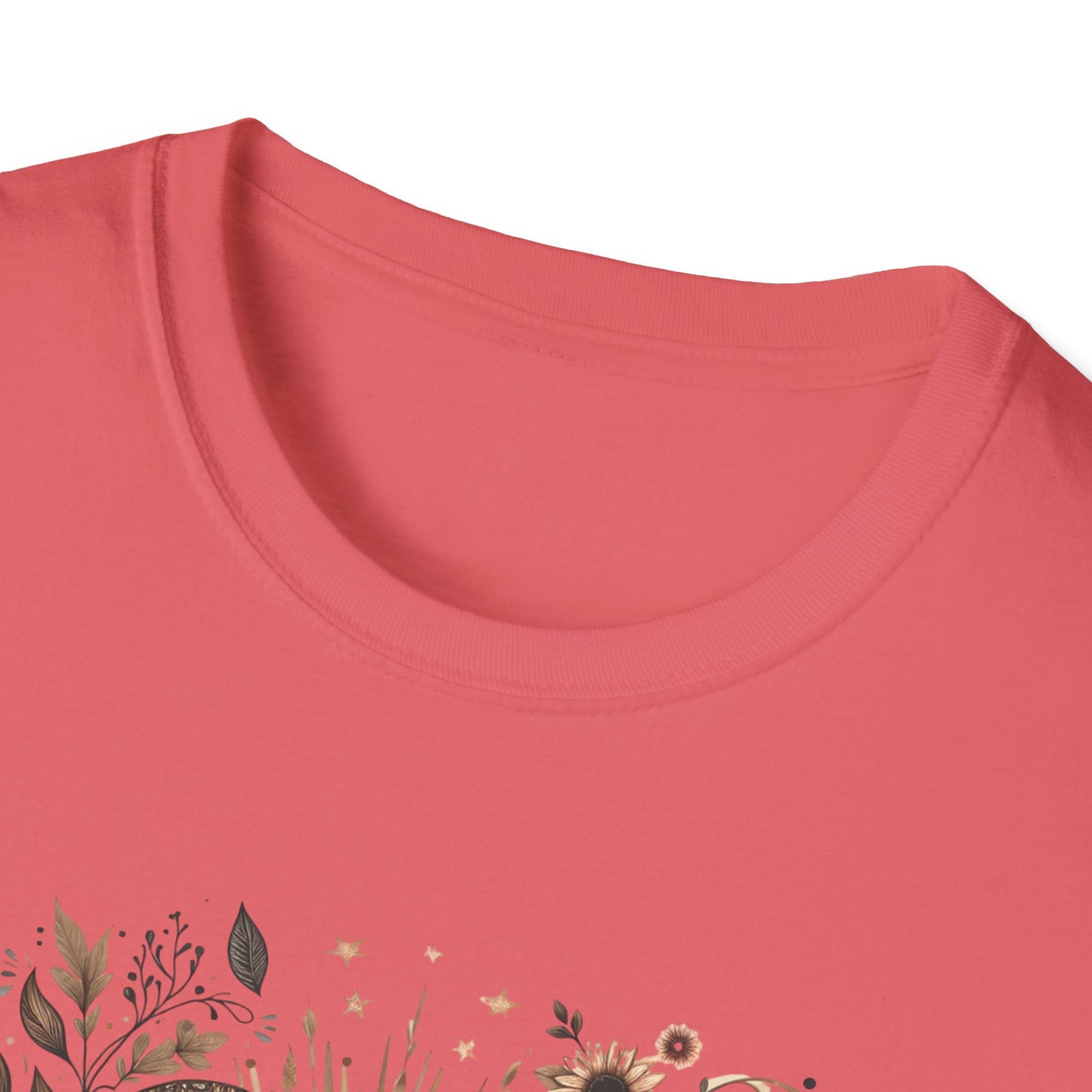 Boho Floral Moon Unisex Graphic T-Shirt