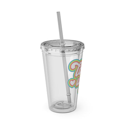 Love Wins 16oz. Insulated Tumbler with Straw