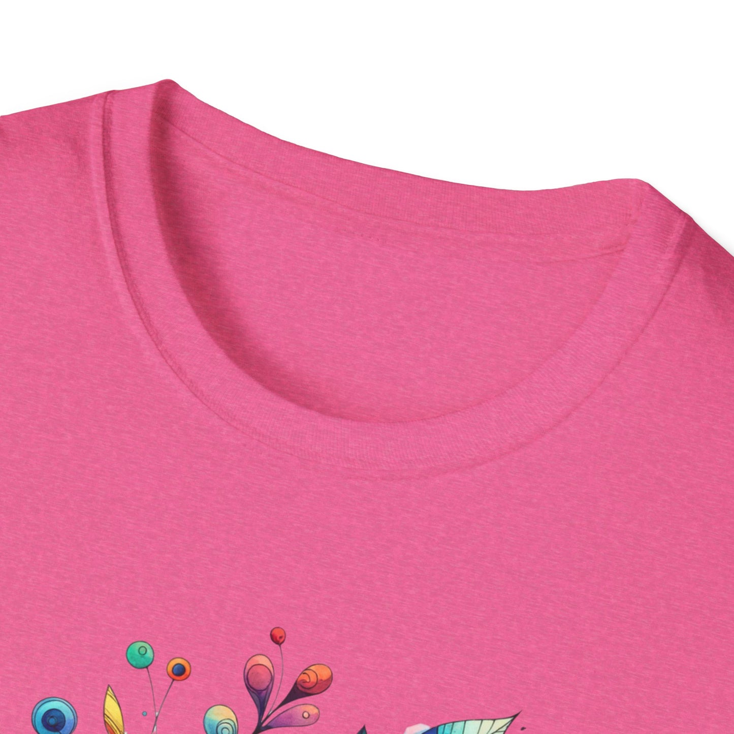 Rainbow Floral Explosion Unisex Graphic T-Shirt