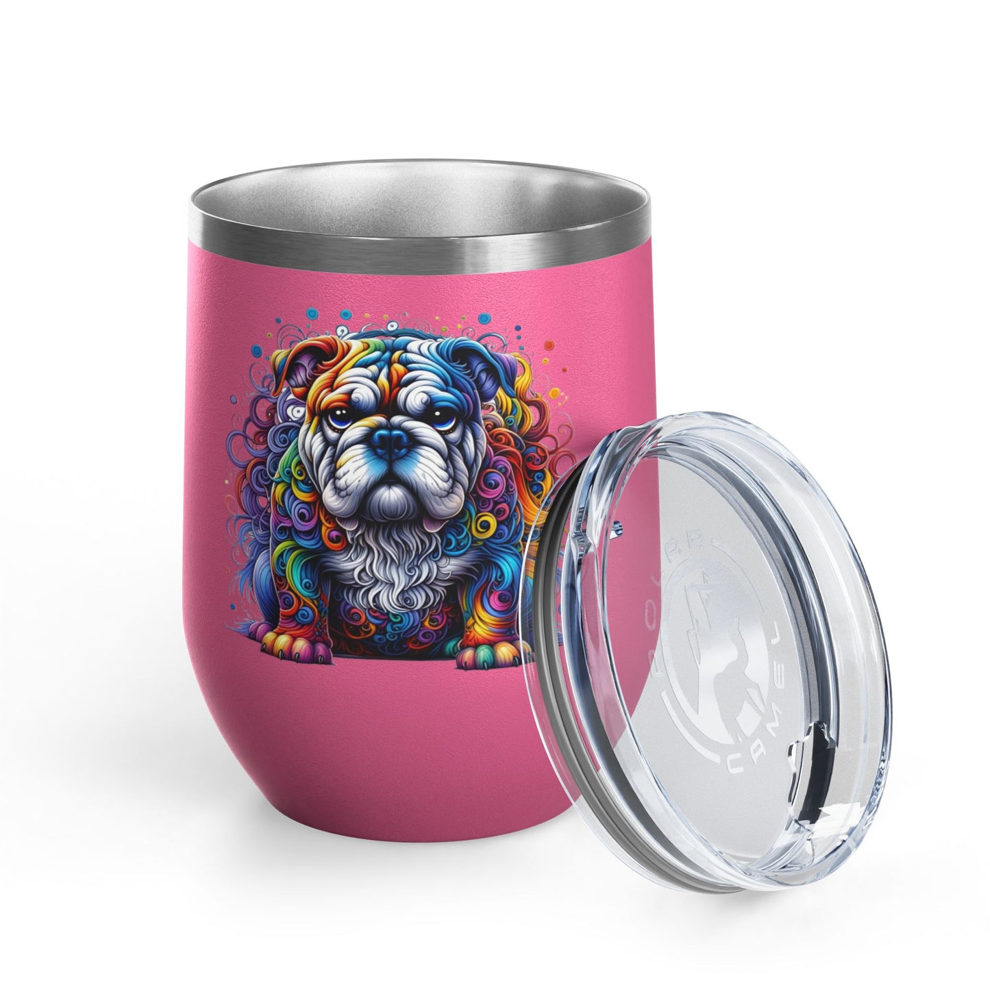 Colorful Bulldog 12oz. Insulated Wine Tumbler