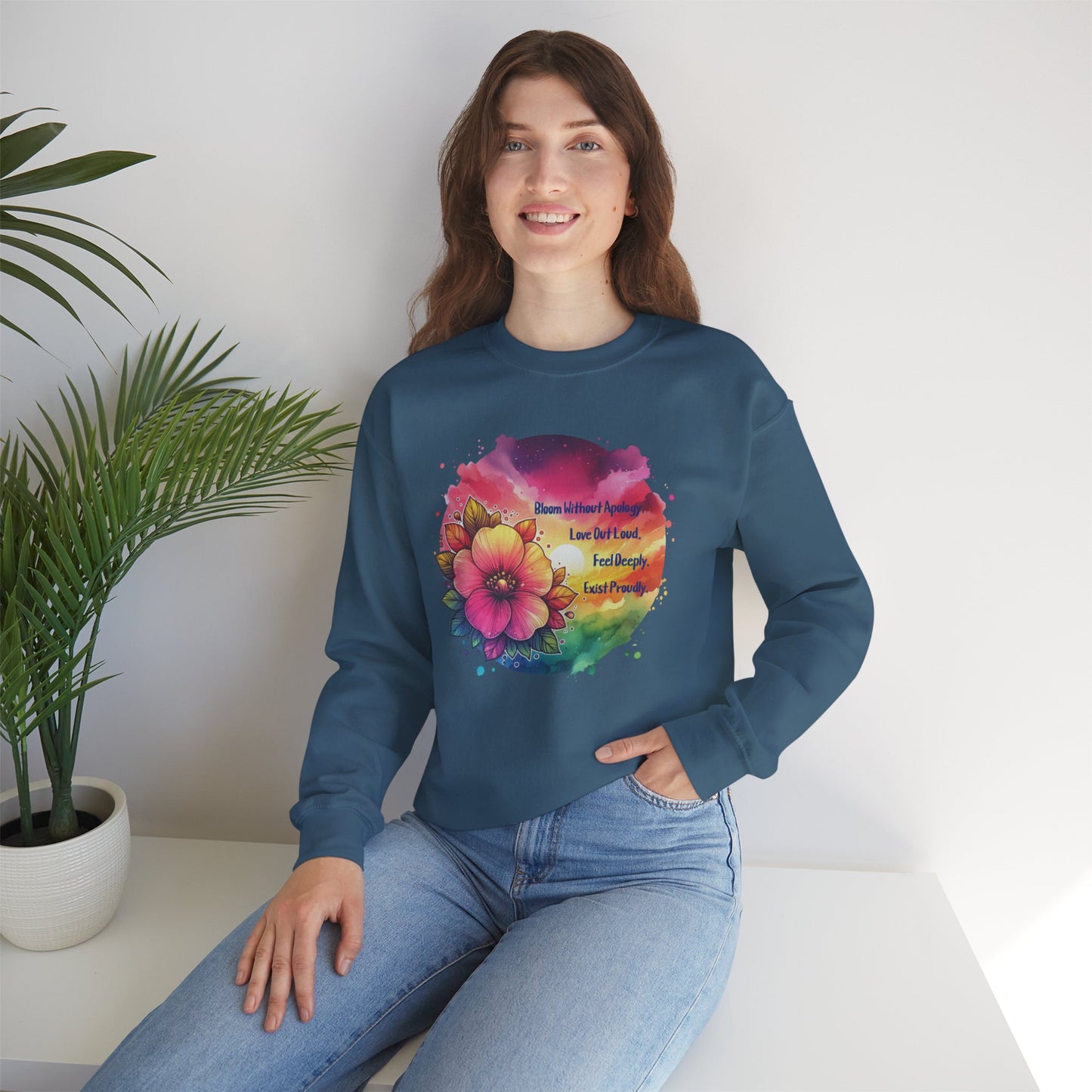 Bloom Without Apology Unisex Crewneck Sweatshirt