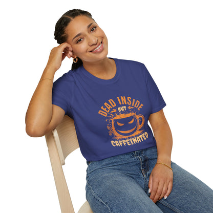 Dead Inside But Caffeinated Unisex Graphic T-Shirt