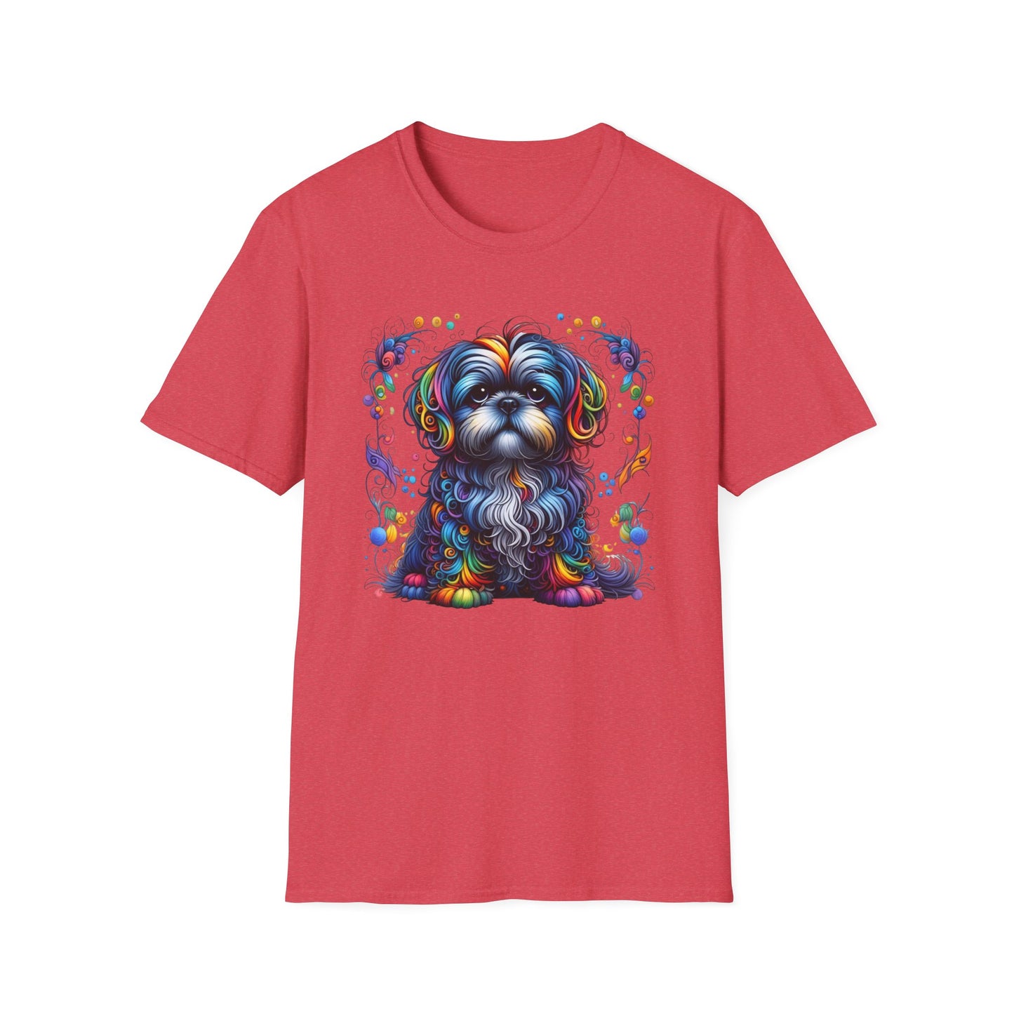 Colorful Shih Tzu Unisex Graphic T-Shirt