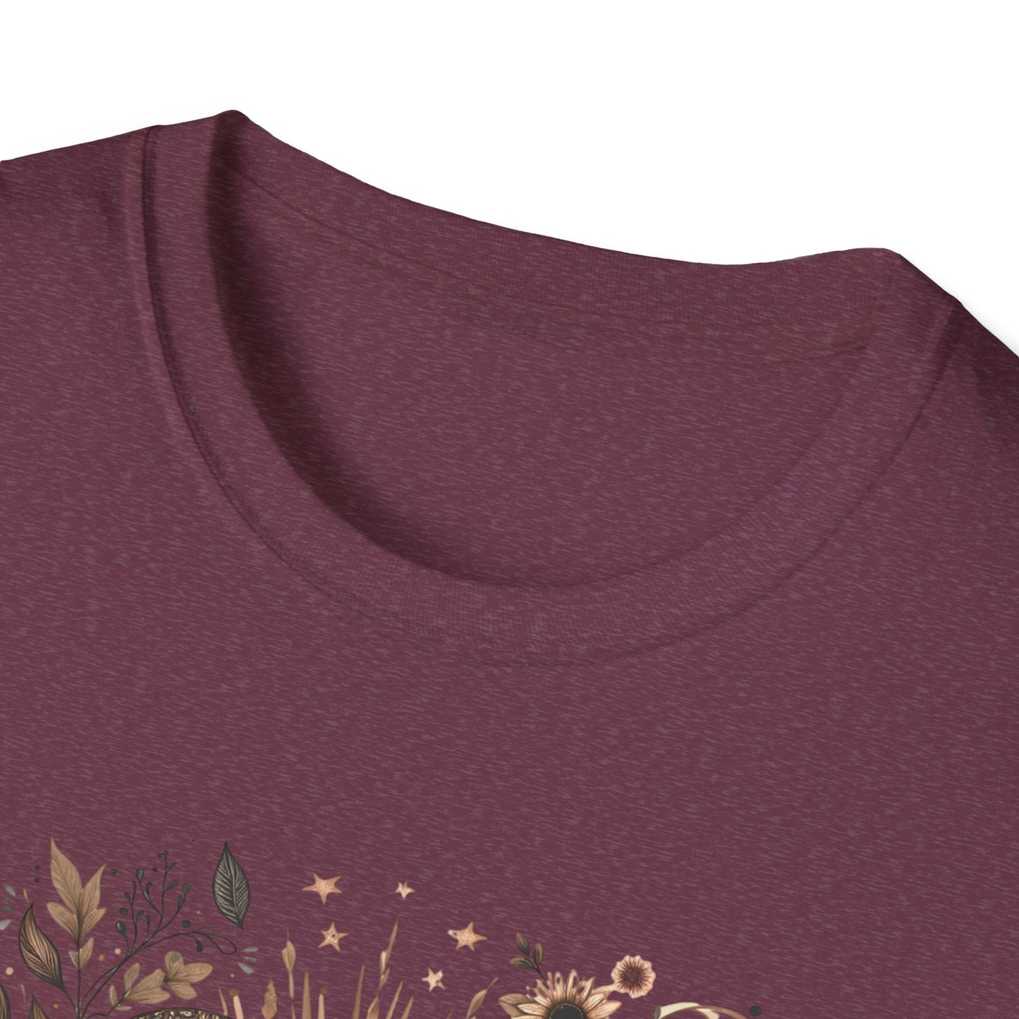 Boho Floral Moon Unisex Graphic T-Shirt