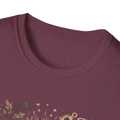 Boho Floral Moon Unisex Graphic T-Shirt