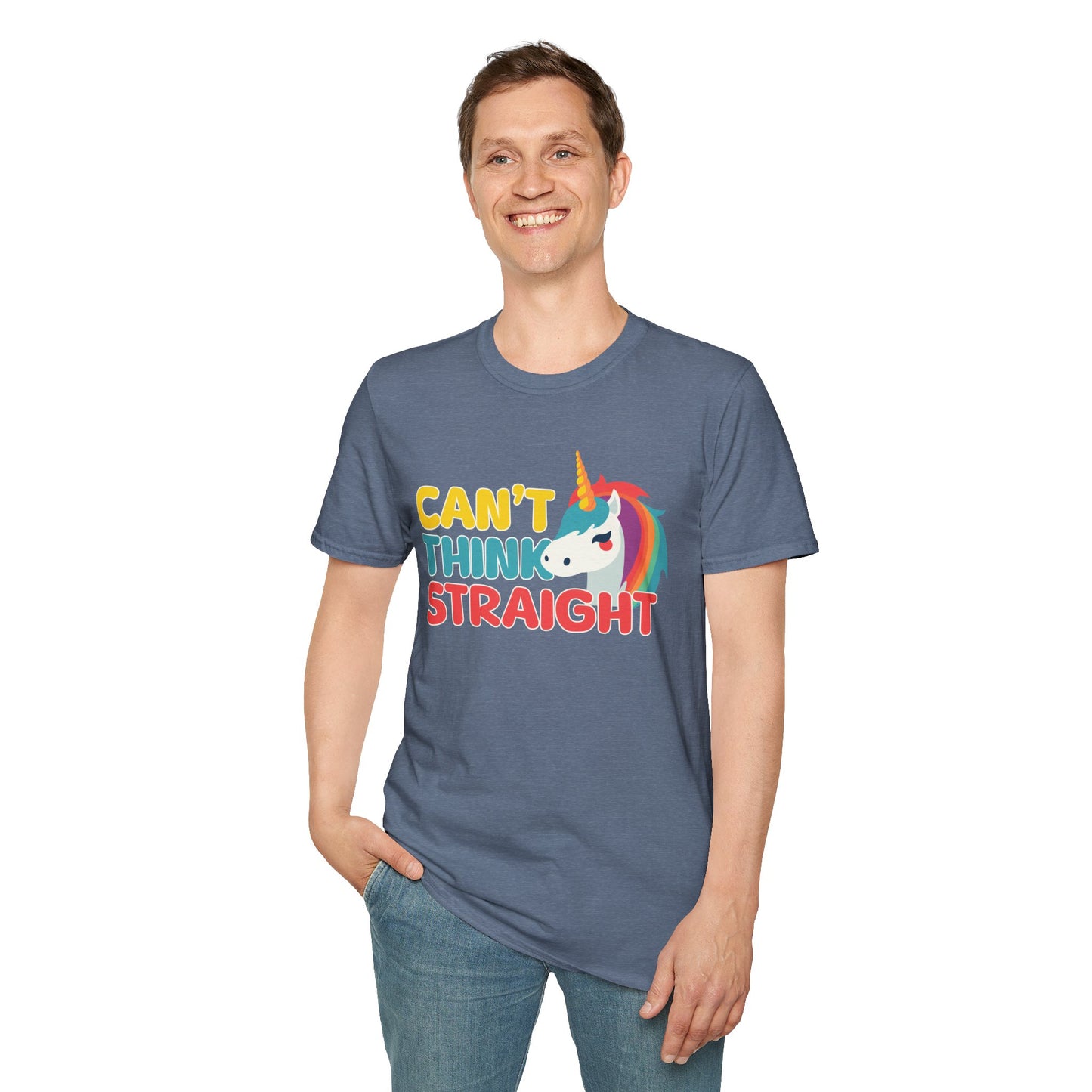 Unicorn Can't Think Straight Unisex Graphic T-Shirt