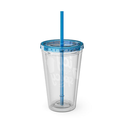 Icy Coffee & Spicy Books 16oz Insulated Tumbler with Straw
