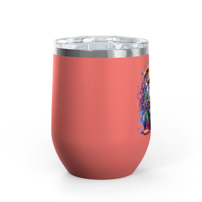 Colorful Bulldog 12oz. Insulated Wine Tumbler