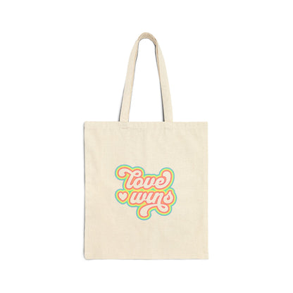 Love Wins Cotton Canvas Tote Bag