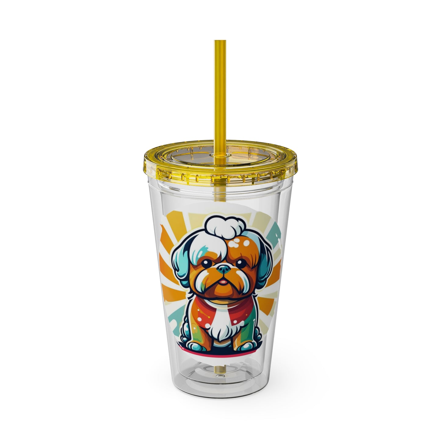 Shih Tzu 16oz. Insulated Tumbler with Straw