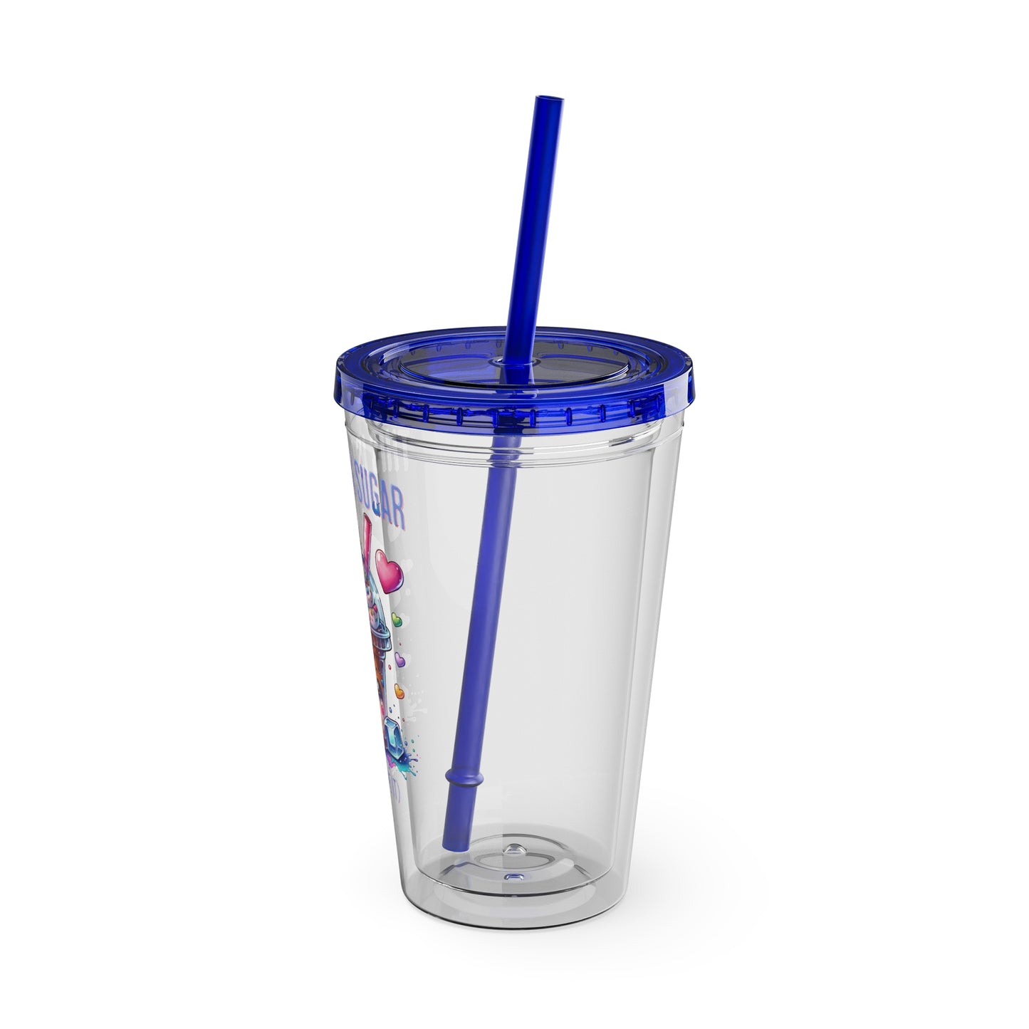 90% Sugar 16oz Insulated Tumbler with Straw