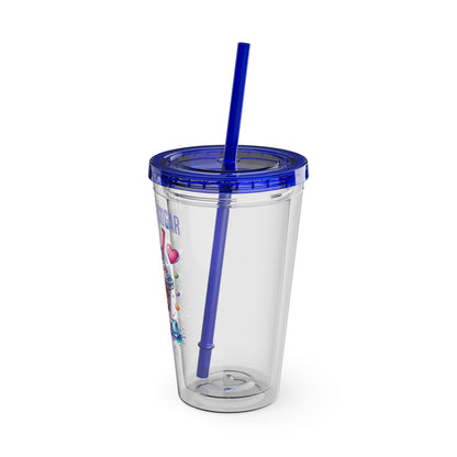 90% Sugar 16oz Insulated Tumbler with Straw