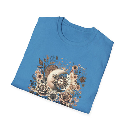 Boho Floral Moon Unisex Graphic T-Shirt