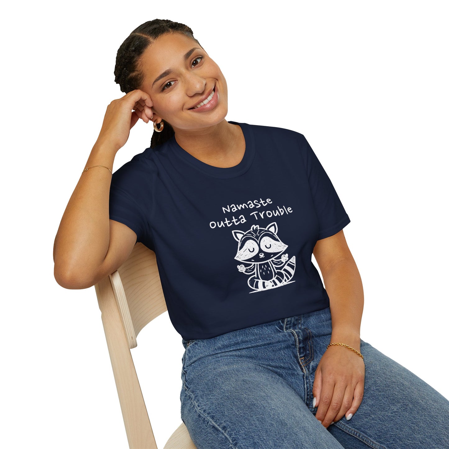 Namaste Outta Trouble Unisex Graphic T-Shirt