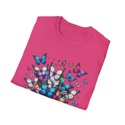 Colorful Butterfly Cluster Unisex Graphic T-Shirt