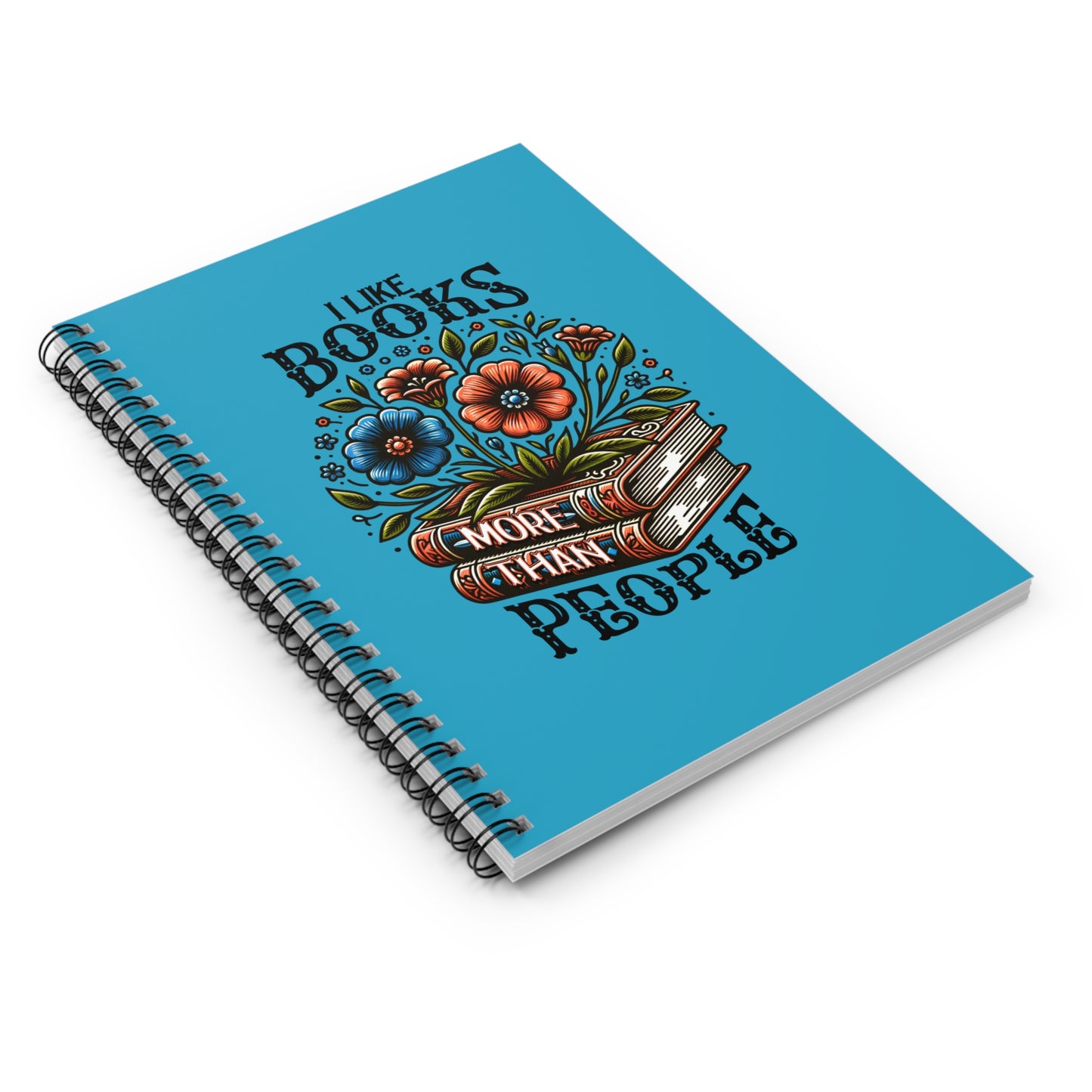 Books More Than People Spiral Journal Notebook