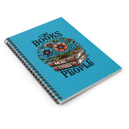Books More Than People Spiral Journal Notebook