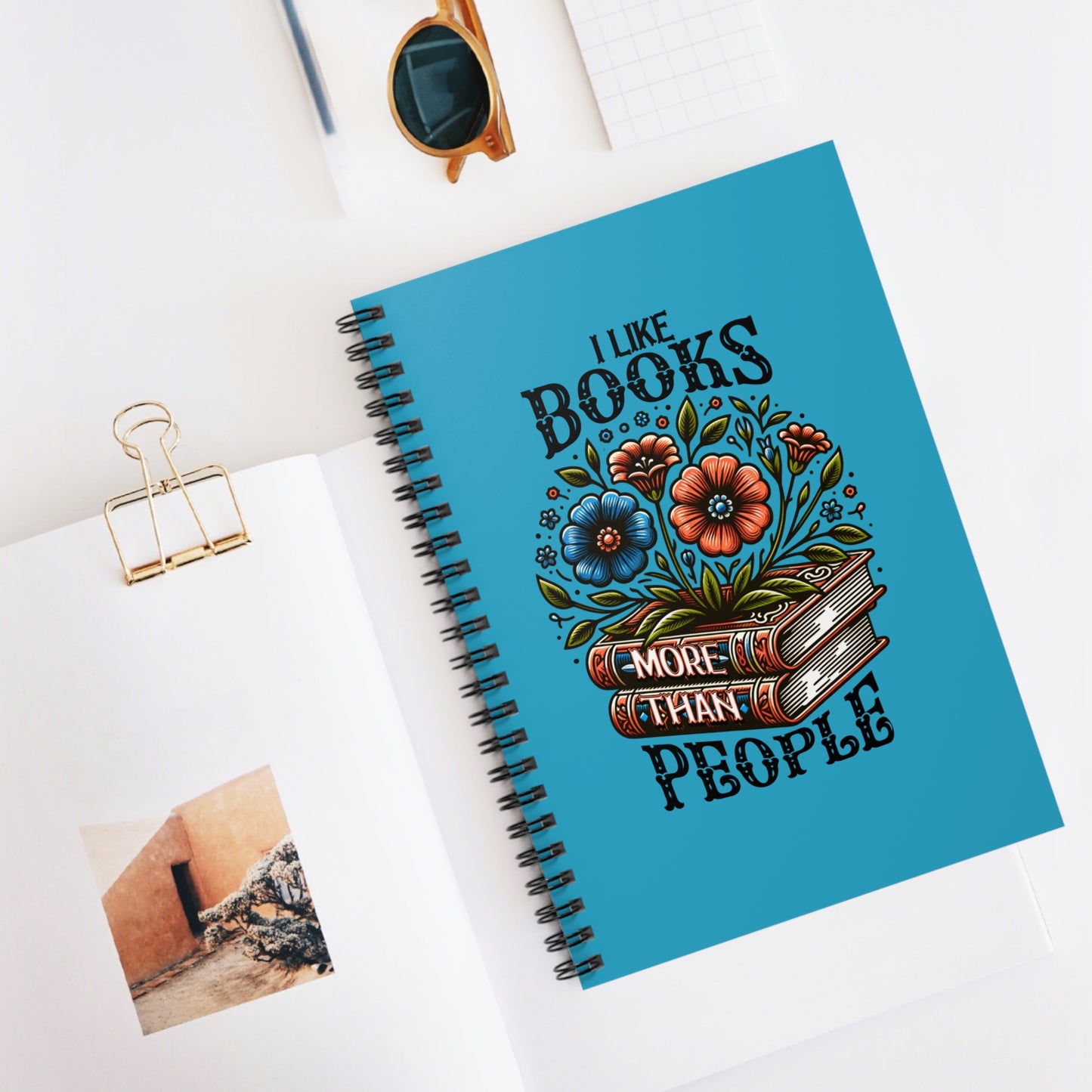 Books More Than People Spiral Journal Notebook