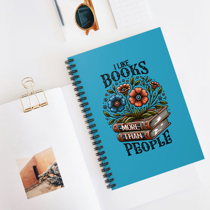 Books More Than People Spiral Journal Notebook