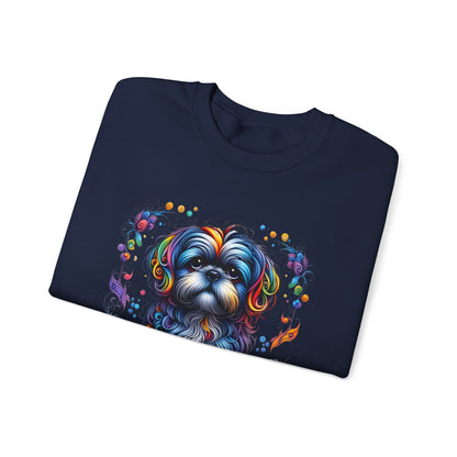 Colorful Shih Tzu Unisex Crewneck Sweatshirt